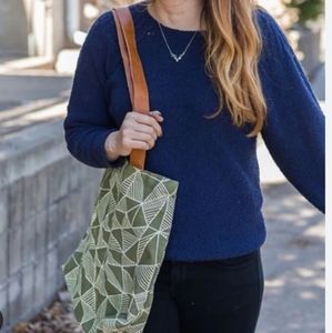 Fair Anita Tote Bag “Esse" Purse Geometric Design NWOT